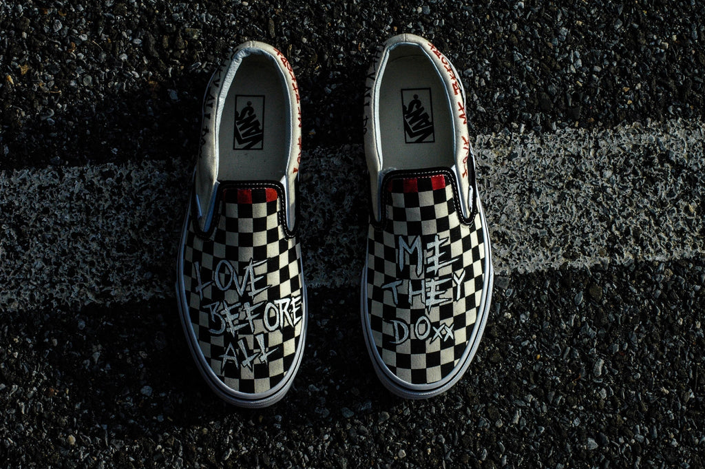 Custom, Hand-Painted Love Me Before They All Do Vans