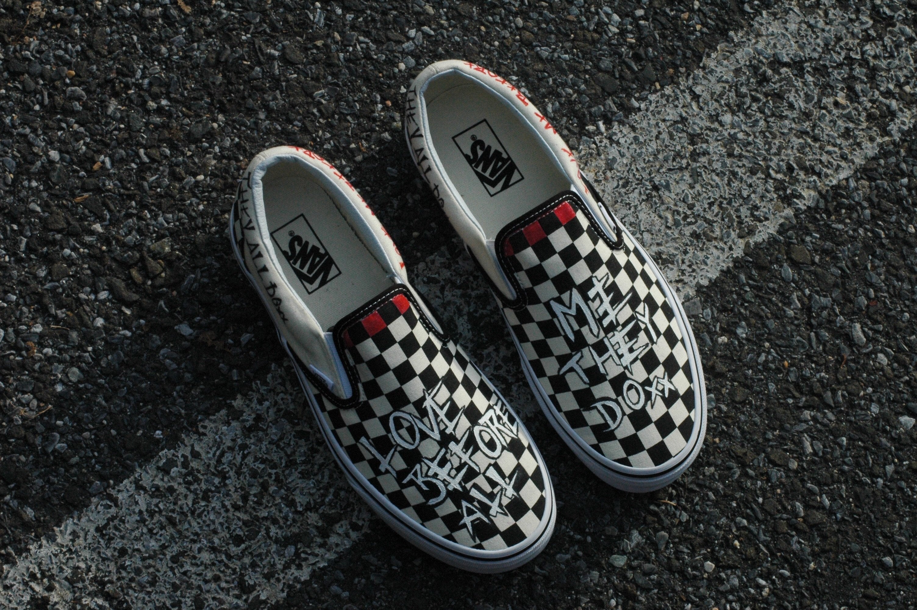 Custom, Hand-Painted Love Me Before They All Do Vans