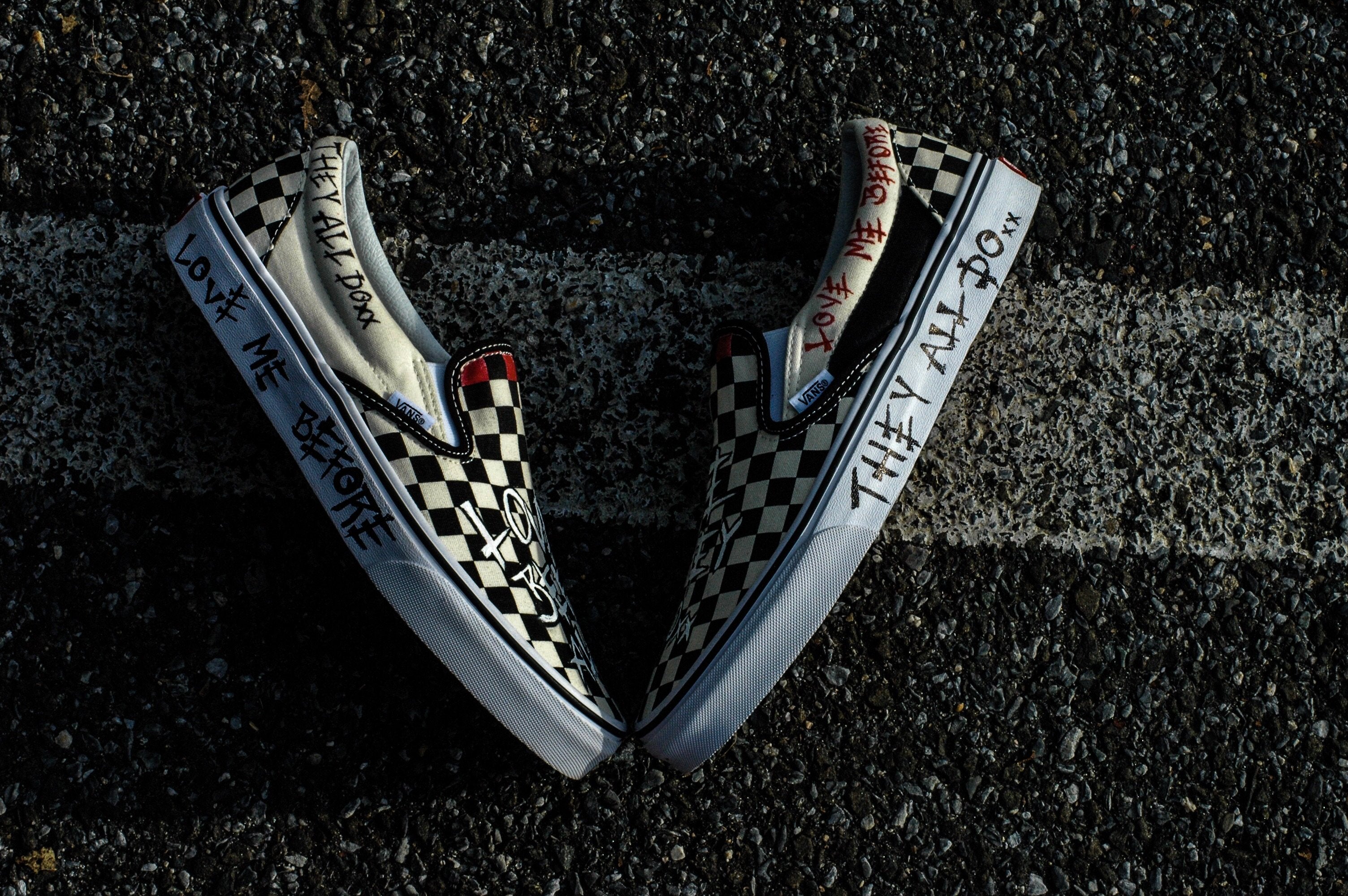 Custom, Hand-Painted Love Me Before They All Do Vans